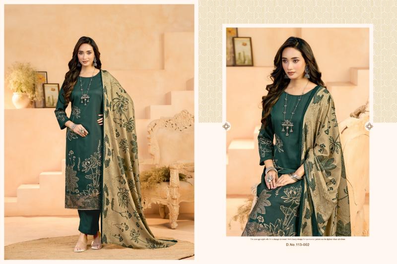 Azara jessika-3 embroidered dress material wholesale